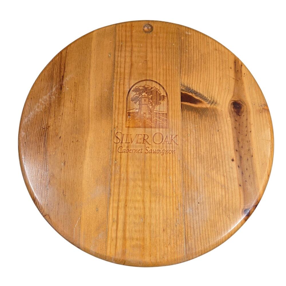 Vintage Silver‎ Oak Winery Cabernet Sauvignon Lazy Susan 14.5" Farmhouse Wine